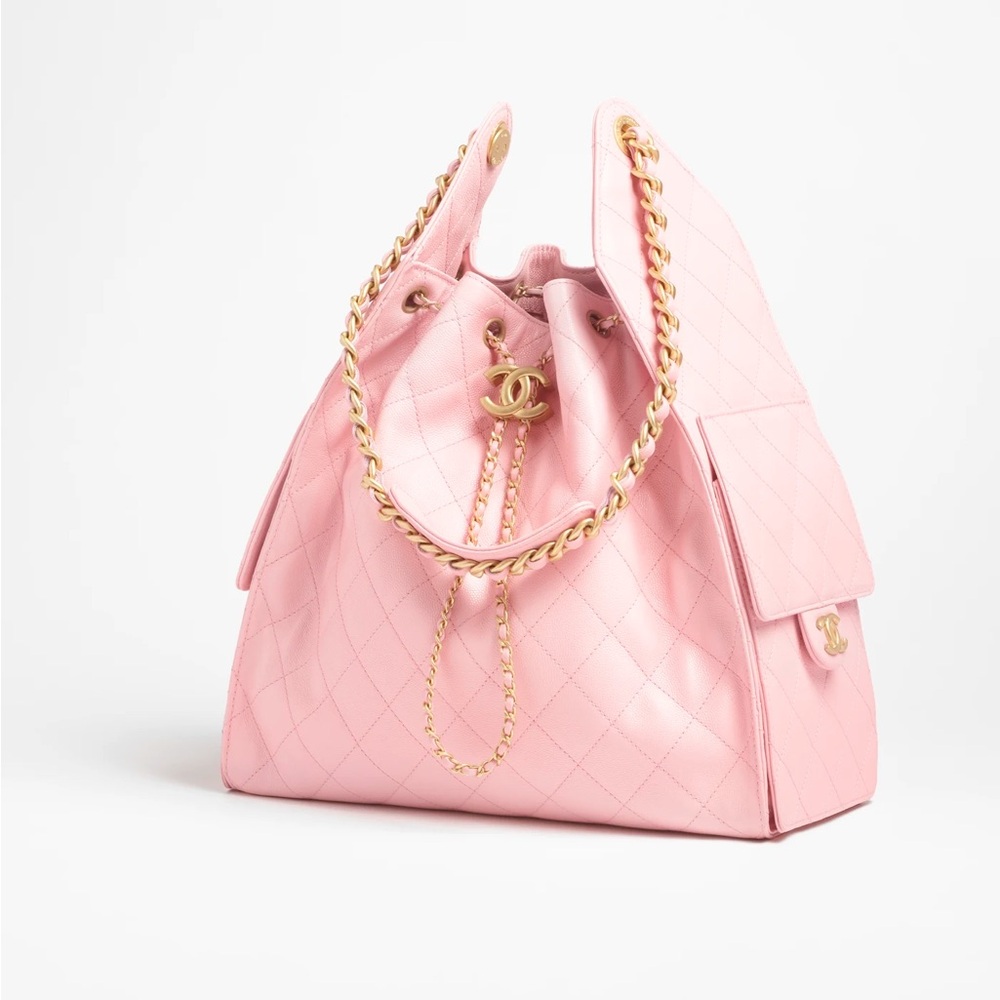 Chanel Light Pink Quilted Shoulder Bag